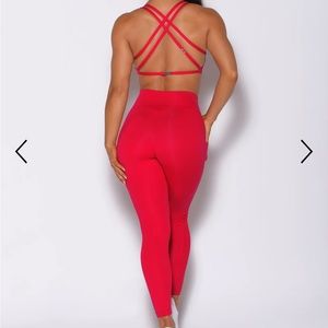 Red bombshell leggings
